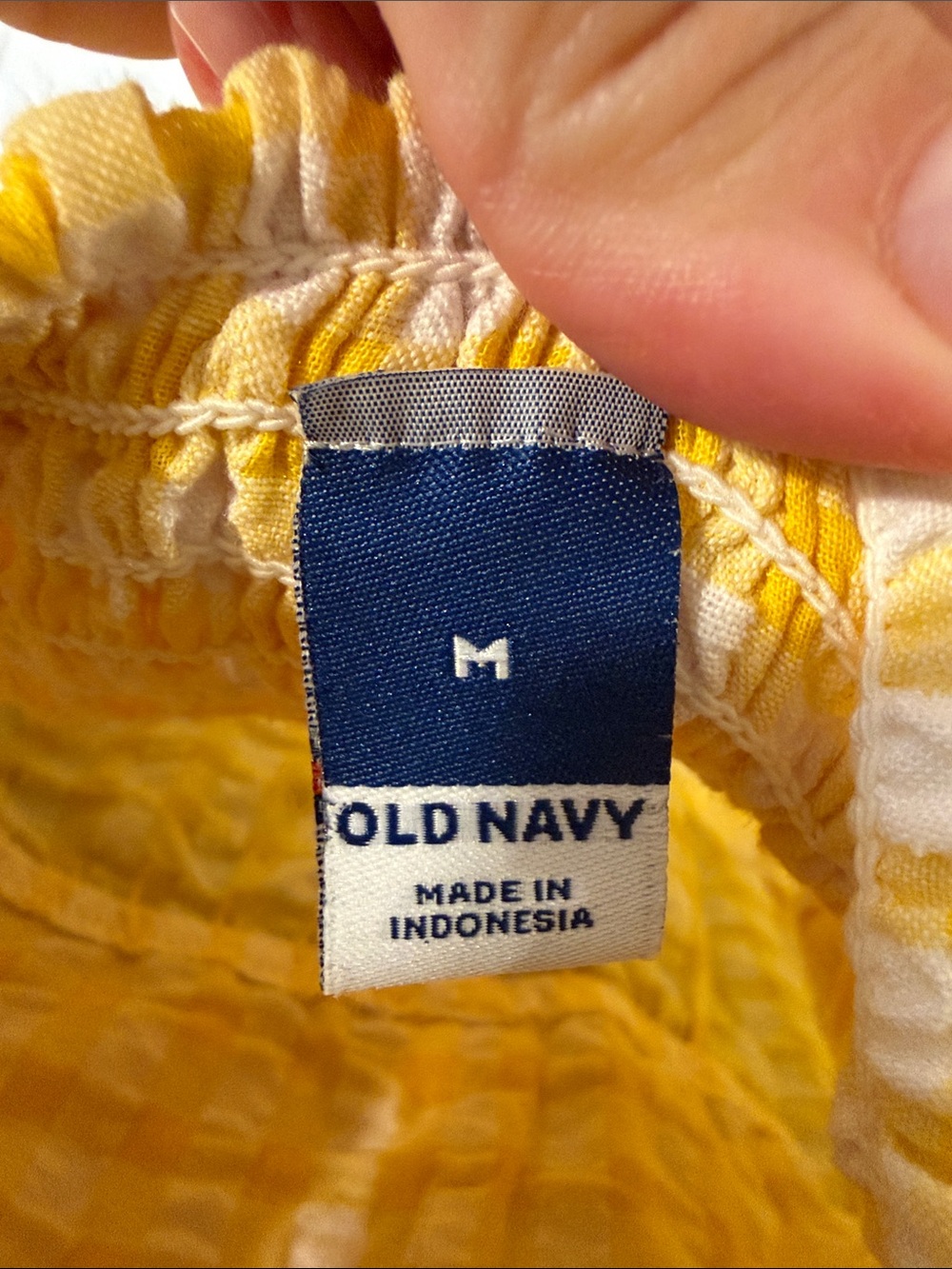 Old Navy Yellow and White Gingham Maxi Dress - Picture 2 of 3